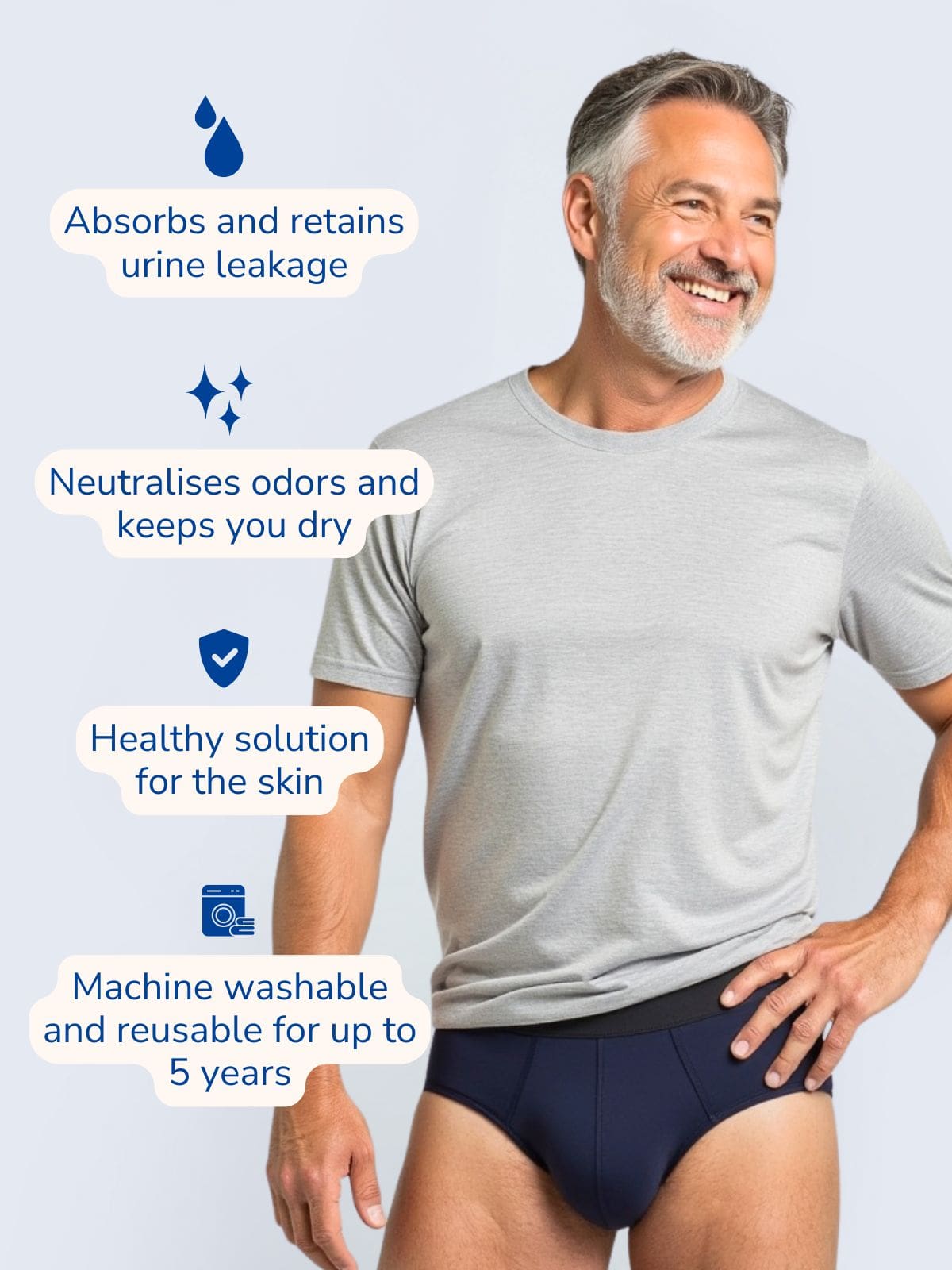 Men's Ultra-Absorbent Incontinence Briefs
